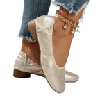 Damen elegante Ballerinas mit subtiler Glanzoptik R&B