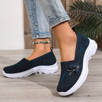 Damen Komfortable und atmungsaktive Slip-On Laufsohle mit floralem Dekor R&B