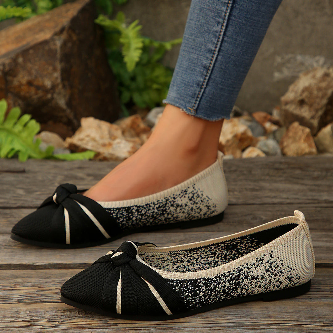 Damen Ballerinas mit modischer Schleifenverzierung und atmungsaktivem Obermaterial R&B