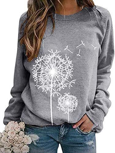 Damen Sweatshirt mit elegantem Pustlumen-Motiv