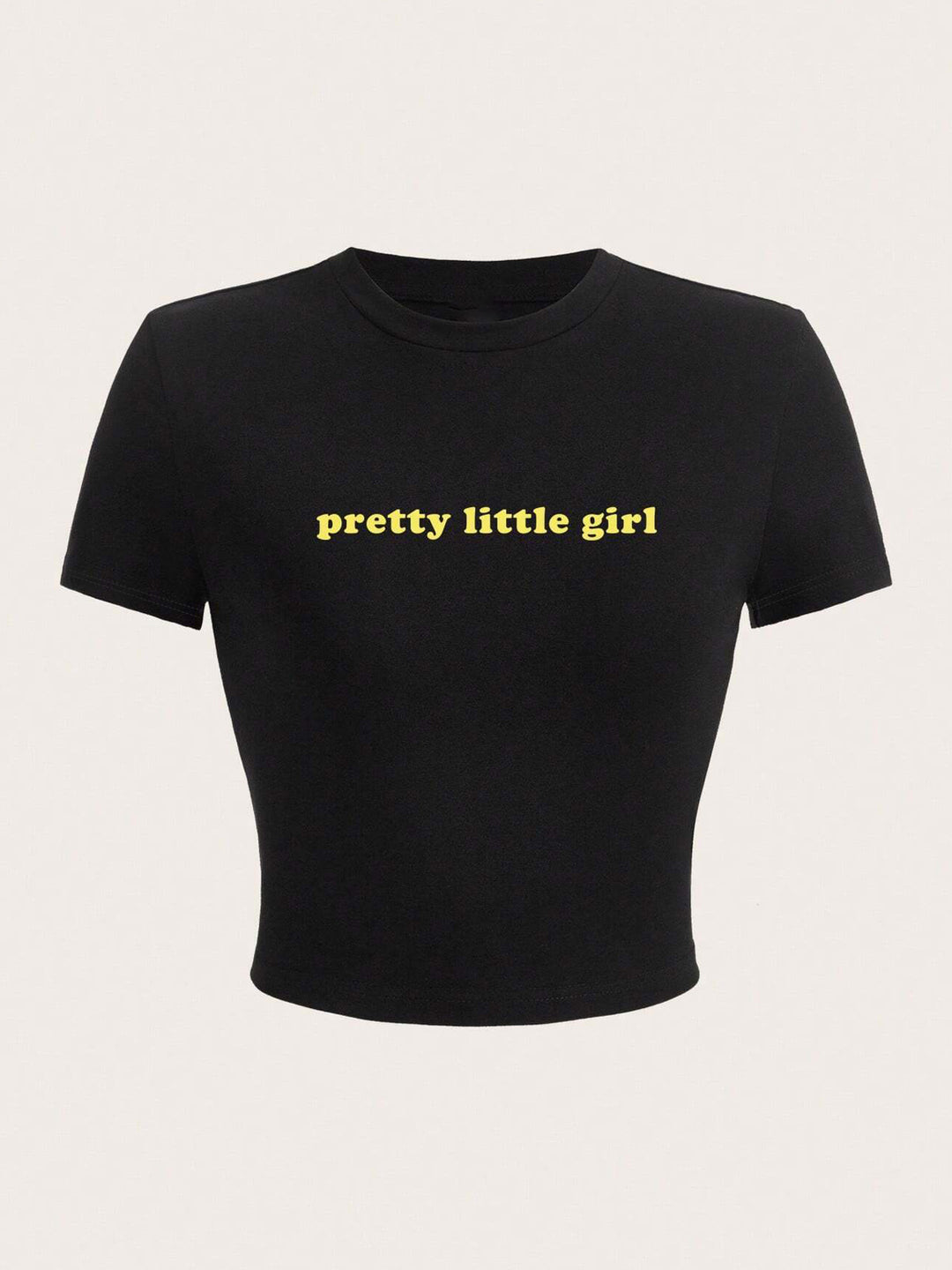 Damen Crop-T-Shirt mit inspirierendem Aufdruck und figurbetontem Schnitt R&B