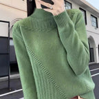 Damen Strickpullover mit elegantem Stehkragen und strukturiertem Design R&B