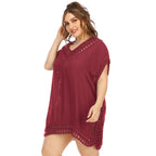 Damen eleganter häkeln Strandüberwurf R&B