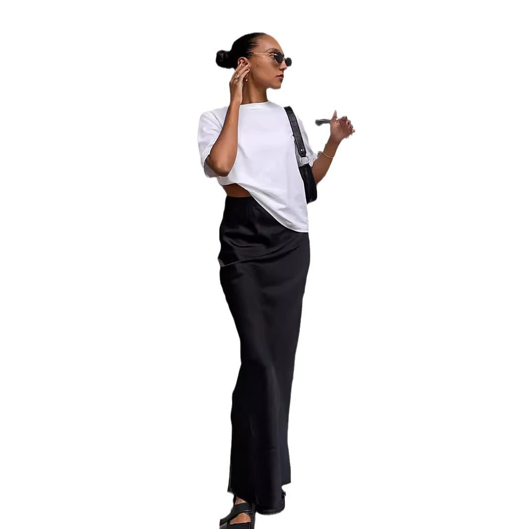 Damen Maxirock mit hohem Schnitt und seitlichem Schlitz R&B