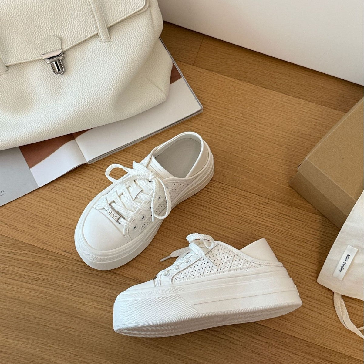 Damen Modische Sneaker mit atmungsaktiver Obermaterialstruktur und stabiler Sohle