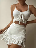 Damen Crop-Top und Rock Set R&B