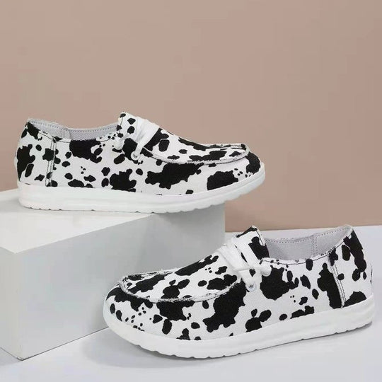 Damen modische Slip-On Sneakers mit tierischem Muster R&B