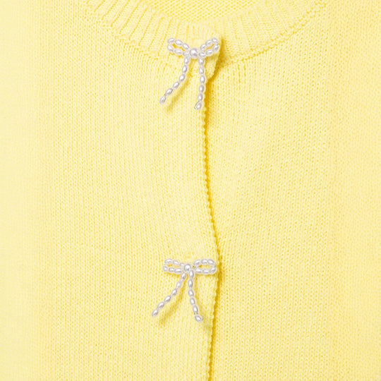 Damen elegante Strickjacke mit schimmernden Dekoknöpfen R&B