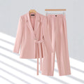 R&B | Jumpsuit Maßgeschneiderter Blazer Taillierter Gürtel Weite Beine Luxuriöser Stoff