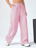 Damen weite Freizeithose mit elastischem Bund und seitlichen Taschen R&B