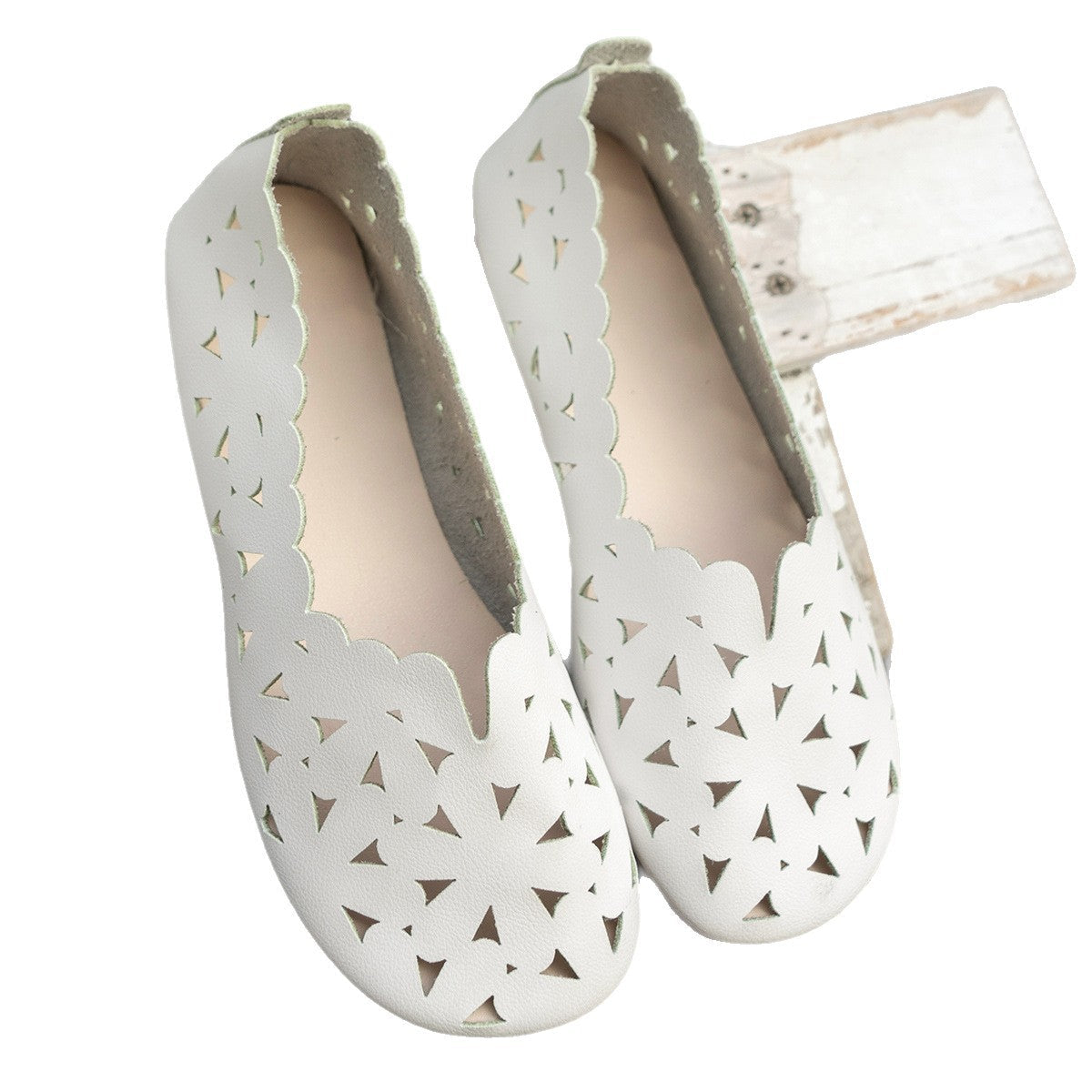 Damen Mokassins mit perforiertem Design und elastischem Einstieg R&B
