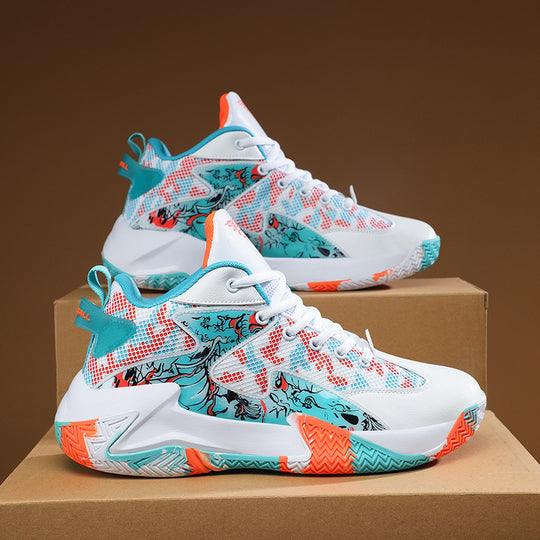 Damen Sportliche Basketball Sneakers mit atmungsaktivem Obermaterial und dämpfender Sohle R&B