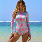Damen Langarm-Surfanzug mit hohem UV-Schutz und verspieltem Muschelmuster R&B