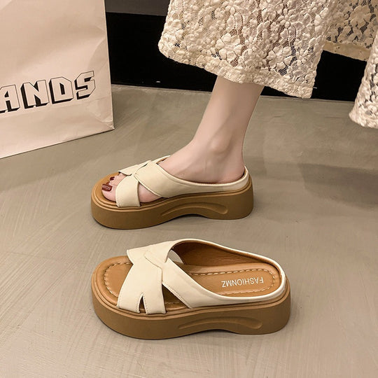 Damen Plateau-Sandalen mit stilvollem Knotendesign und bequemem Fußbett R&B