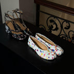 Damen Ballerinas mit verspielt buntem Punktedesign
