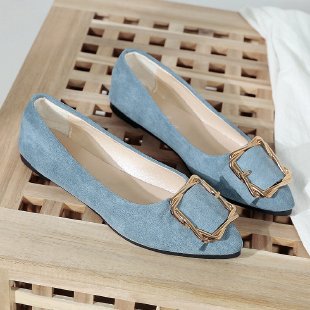 Damen Ballerinas mit eleganter Schmuckschließe R&B