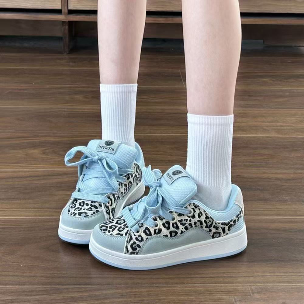 Damen Sportliche Sneakers mit modischem Leo-Muster und bequemer Dämpfung R&B