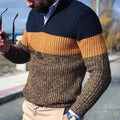 R&B | Gestrickter Pullover mit Blockfarben Acryl Warm und Modern