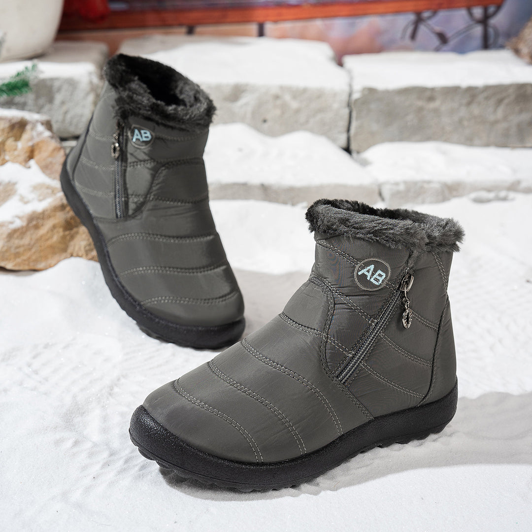 Damen Winterstiefel mit praktischem Reißverschluss und kuscheligem Innenfutter R&B