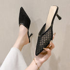 Damen Komfortable Mules mit elegantem Absatz R&B