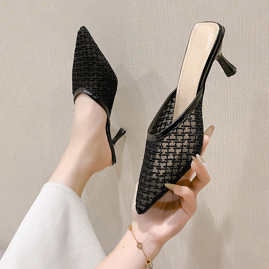 Damen Komfortable Mules mit elegantem Absatz R&B