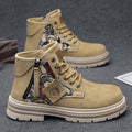 Damen Modische Schnürstiefel mit einzigartigem floralen Design und robustem Profil R&B