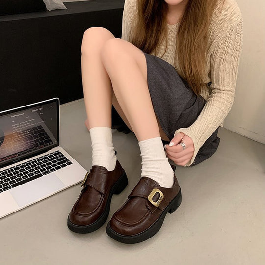 Damen modische Clogs mit dekorativem Schnallenverschluss und stabiler Sohle R&B
