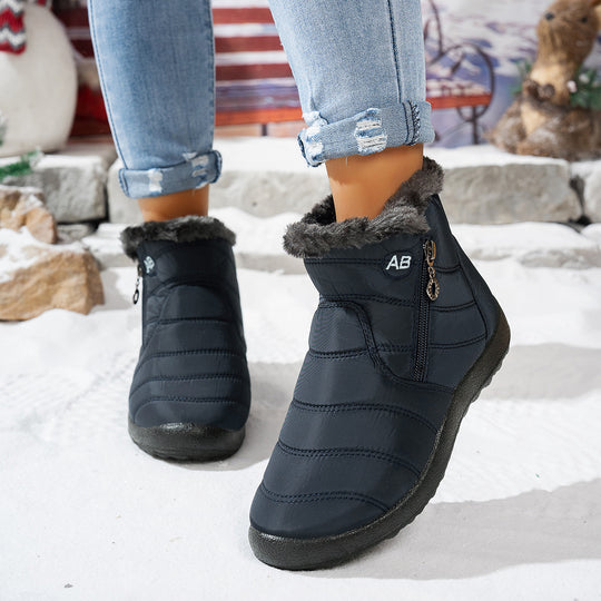 Damen Winterstiefel mit praktischem Reißverschluss und kuscheligem Innenfutter R&B