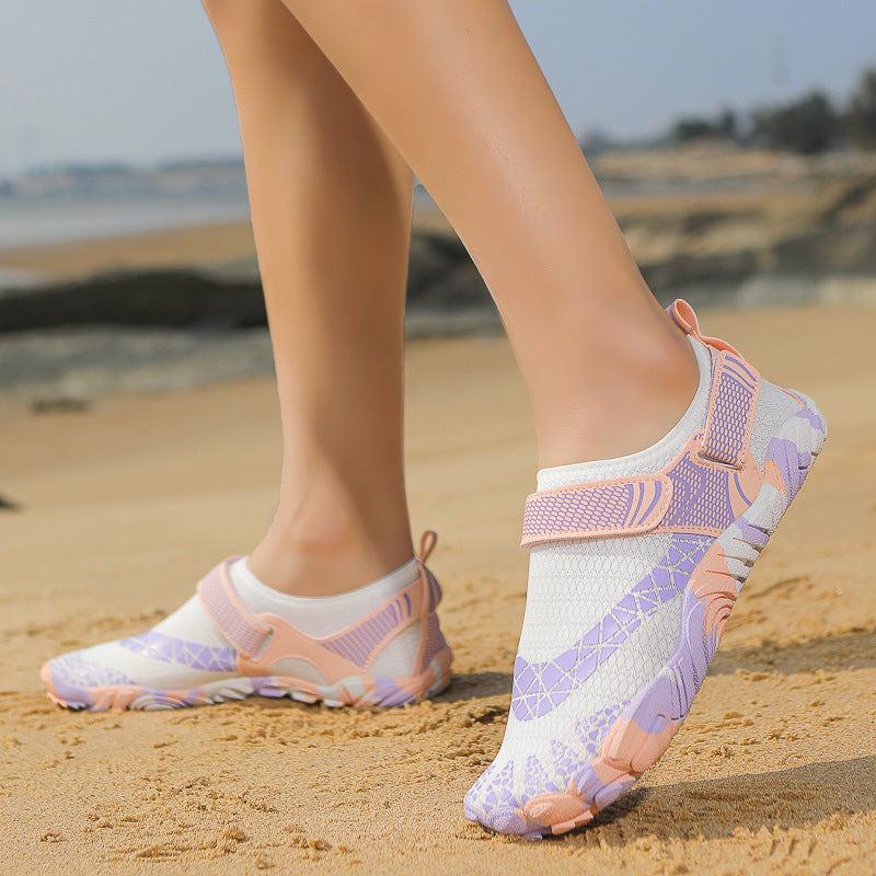 Damen Multifunktionale Aqua-Badeschuhe mit rutschfester Sohle und elastischem Klettverschluss R&B