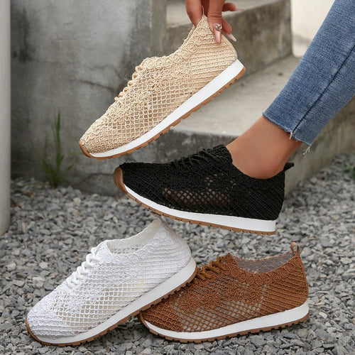 Damen atmungsaktive und flexible Netz-Sneaker R&B