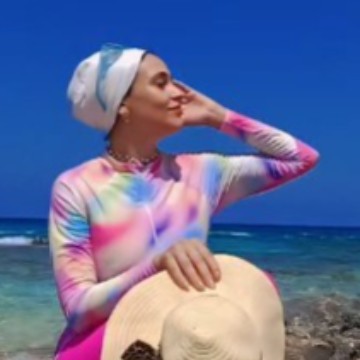 Damen Modischer Beachwear-Anzug mit Wickeldesign R&B