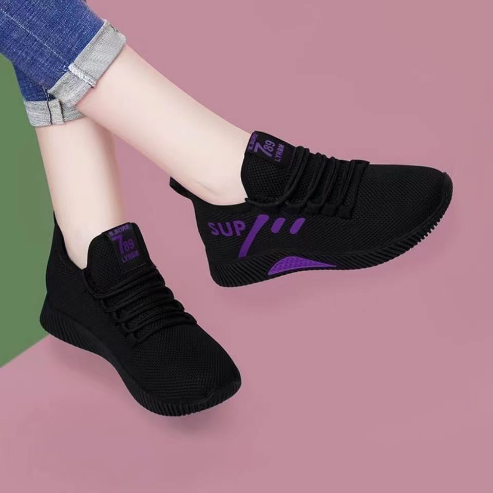 Damen Sportliche Mesh-Sneaker mit atmungsaktiver Sohle und rutschfester Laufsohle R&B