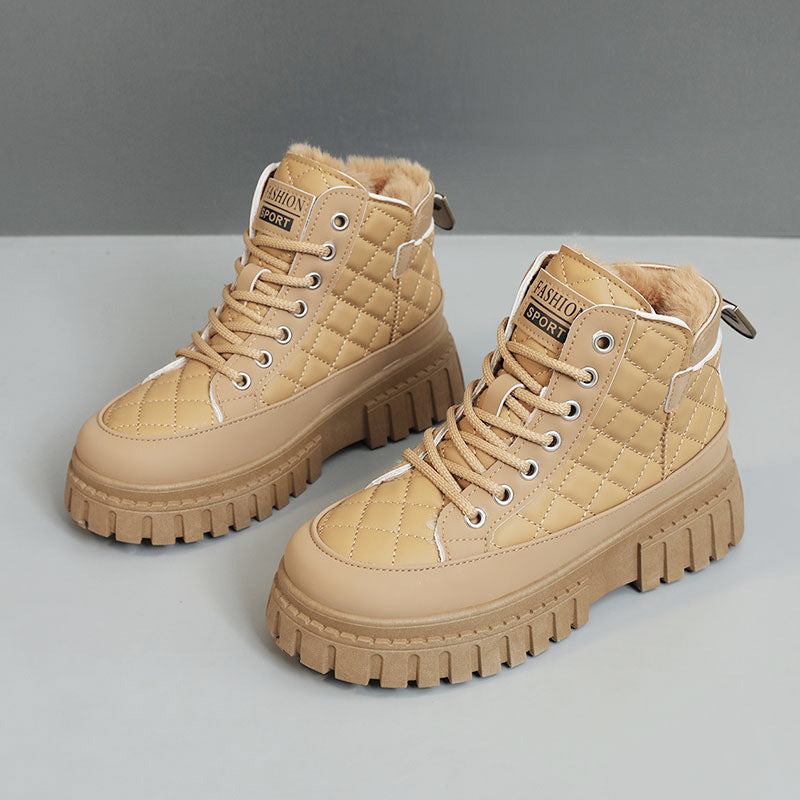 Damen gefütterte High-Top Sneakers mit rutschfester Profilsohle R&B