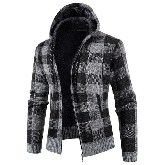 Herren modische Kapuzenjacke mit weichem Innenfutter R&B