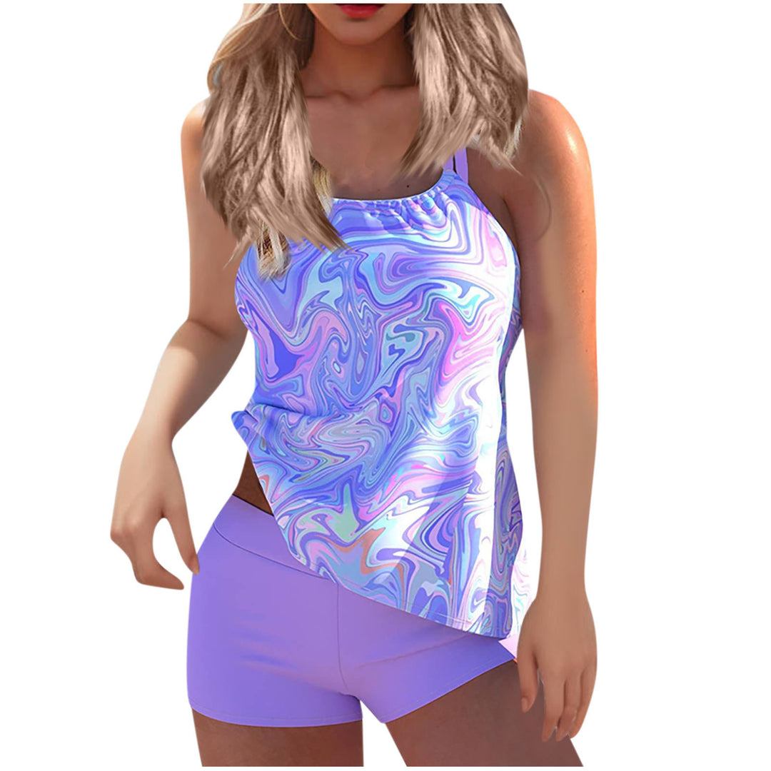 Damen Sportliches Tankini-Set mit stylischem Oberteil und bequemen Shorts R&B