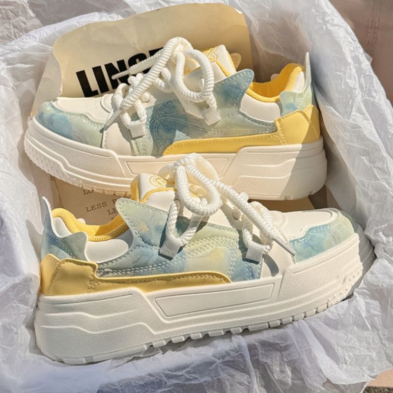 Damen Komfortable Chunky Sneakers mit atmungsaktivem Obermaterial und weicher Dämpfung R&B