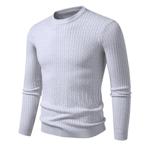 Herren Grobstrickpullover mit elegantem Zopfmuster R&B