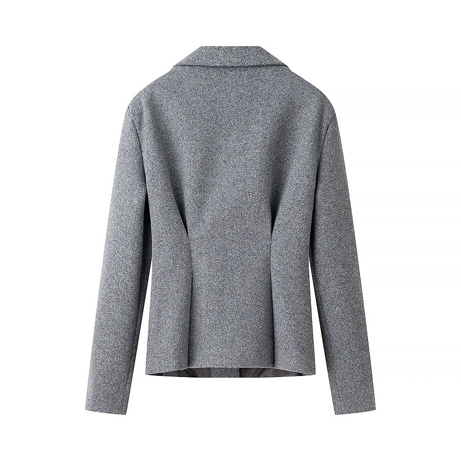 Damen elegantes Blazer- und Rock-Ensemble mit strukturiertem Design R&B