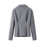 Damen elegantes Blazer- und Rock-Ensemble mit strukturiertem Design R&B