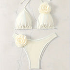 Damen Sexy Triangel-Bikini mit Blumendetails R&B