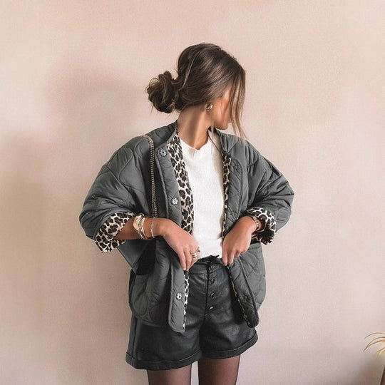 Damen gesteppte Freizeitjacke mit praktischen Taschen R&B