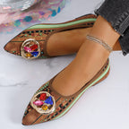 Damen Ballerinas mit dekorativer Kristall-Applikation und hohem Tragekomfort R&B