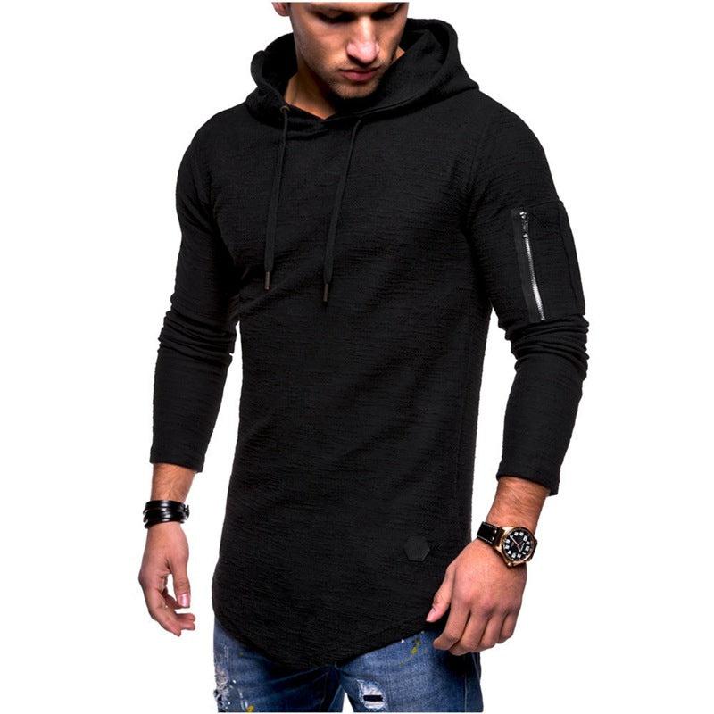 Herren Hoodie mit modernem Reißverschluss R&B