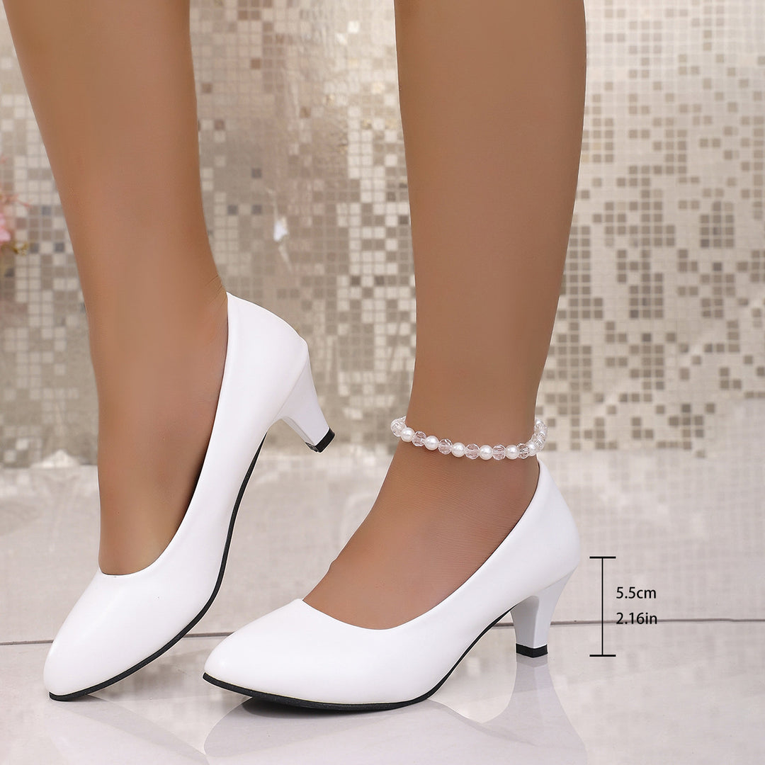 Damen klassische Stiletto-Pumps mit glänzender Lackoberfläche R&B