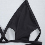 Damen Triangel-Bikinioberteil mit verstellbaren Schnürdetails R&B