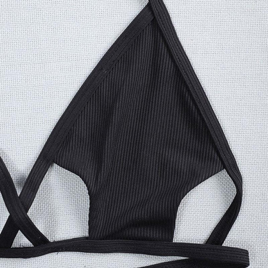 Damen Triangel-Bikinioberteil mit verstellbaren Schnürdetails R&B