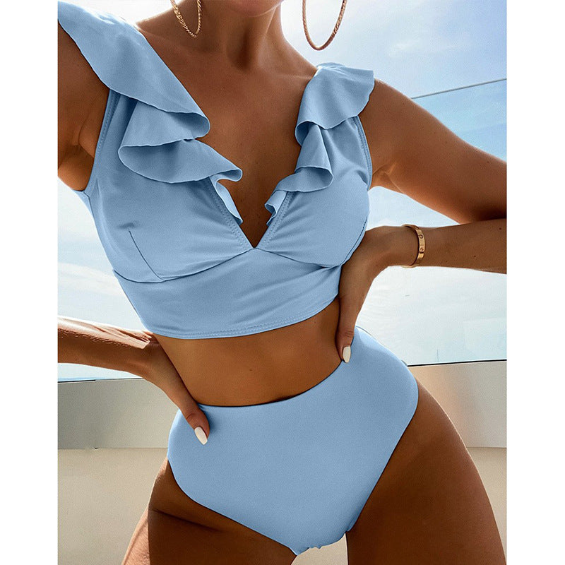 Damen Bikiniset mit verspielten Rüschendetails R&B