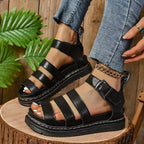 Damen Bequeme Sandalen mit verstellbarem Riemen R&B