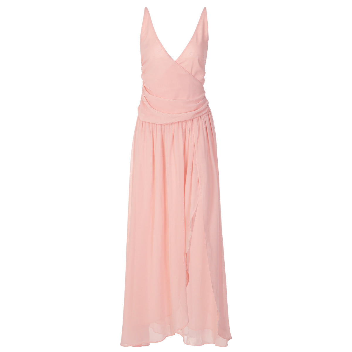 Damen Elegantes Maxi-Kleid mit Wickeloptik und seitlichem Schlitz R&B