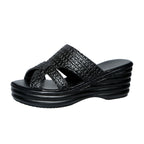 Damen Wedge-Pantoletten mit modischem Kreuzband-Design und komfortabler Sohle R&B